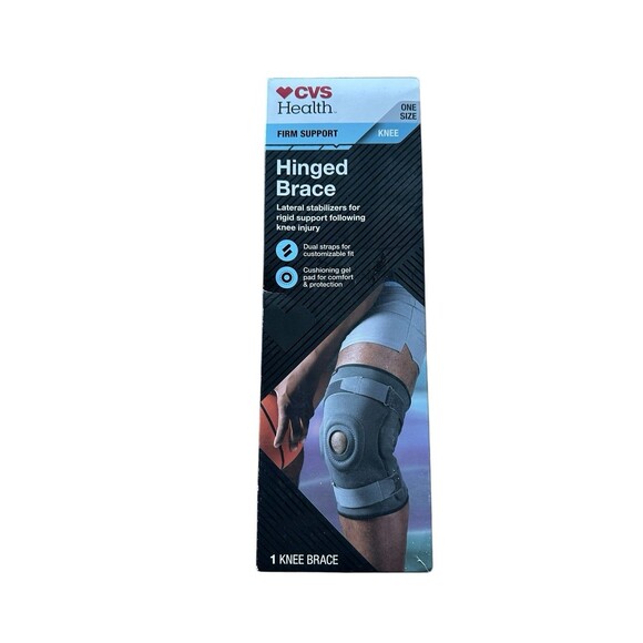CVS Health Hinged Knee Brace Firm Support One Size for Knee Injury - Picture 1 of 4
